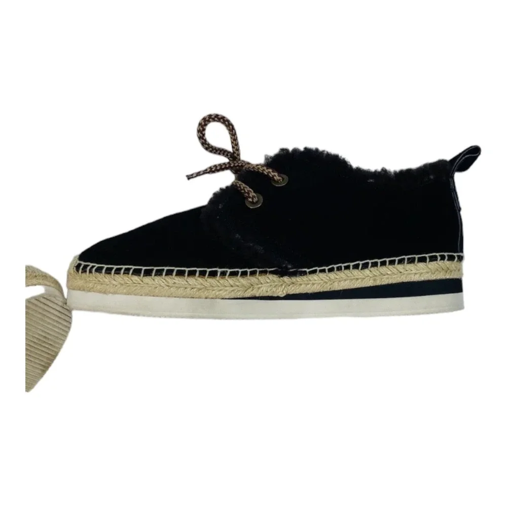 SEE By CHLOE Brown Suede Leather‎ & Shearling Chukka Boots Size 41